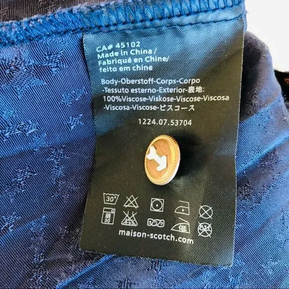 NWOT Maison Scotch Navy Blue Tank Top